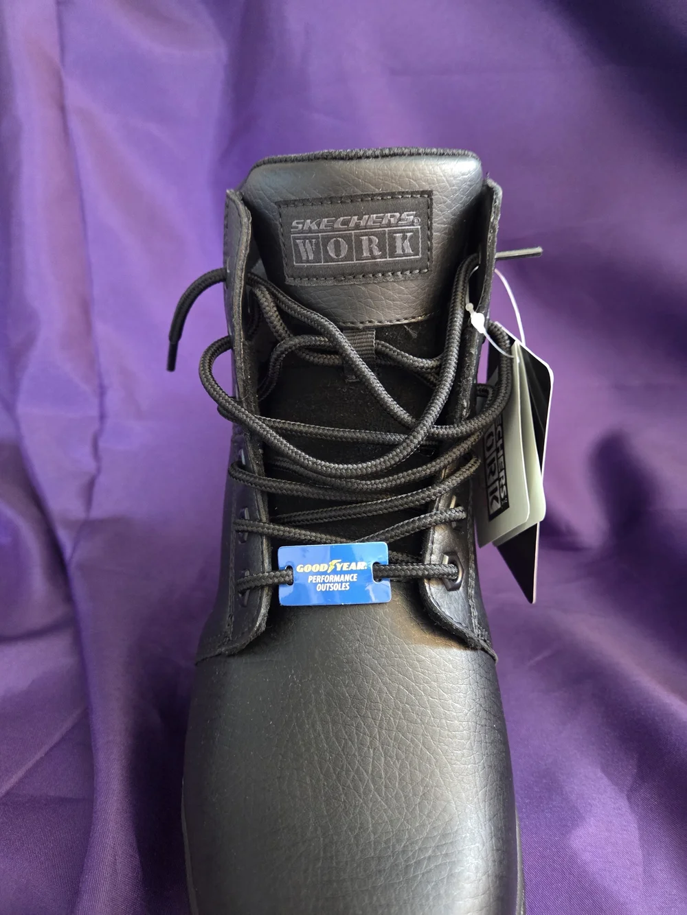 Skechers Men's Black Work Boot with Steel Toe Size 10